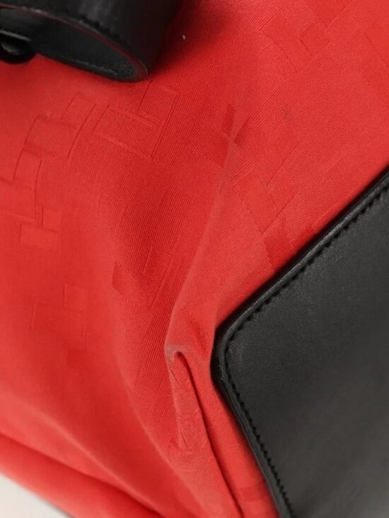 LOEWE Backpack Canvas Black Red Auth main image 4